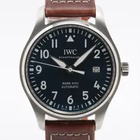 IWC パイロット マーク XVIII  プティ・プランス IW327004 SS×革 AT 青文字盤 ＡＢランク