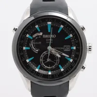 セイコー アストロン 7X52-0AB0 SS×ラバー ソーラー 黒文字盤