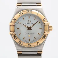 オメガ コンステレーション 1362.70 SS×YG QZ シェル文字盤