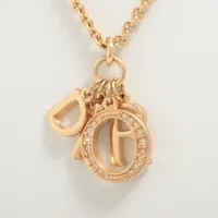 クリスチャンディオール Diorロゴ GP ネックレス ゴールド ABランク