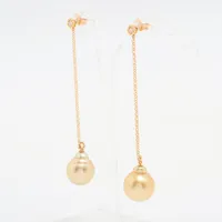 スタージュエリー パール ダイヤ ピアス K18(YG)