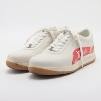 ヴィトン×シュプリーム レザー スニーカー 17年 8 レッド×ホワイト