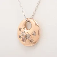 カシケイ ダイヤ ネックレス K18(PG×WG)