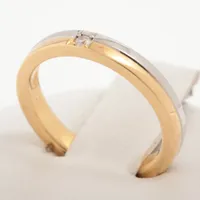 ラザール ダイヤ リング K18(YG)×Pt950