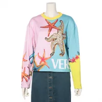 ヴェルサーチ コットン スウェット 36 マルチカラー