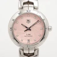 タグホイヤー リンク WAT2313 SS AT ピンク文字盤