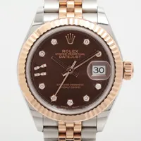 ロレックス デイトジャスト 279171G SS×PG AT チョコレート文字盤