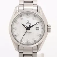 オメガ シーマスターアクアテラ SS QZ シルバー文字盤