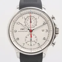 IWC ポルトギーゼ ヨットクラブ IW390211 SS×革 AT アイスブルー文字盤 ＡＢランク