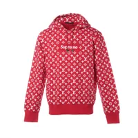 ヴィトン×シュプリーム コットン×レーヨン パーカー 17AW L レッド