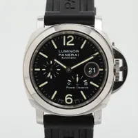パネライ ルミノール パワーリザーブ PAM00090 SS×ラバー AT 黒文字盤