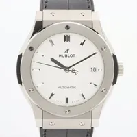 ウブロ クラシックフュージョン 511.NX.2611.LR TI×革×ラバー AT 白文字盤