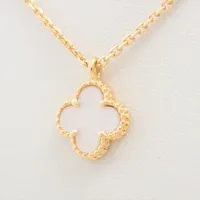 ヴァンクリーフ&アーペル スウィートアルハンブラ シェル ネックレス 750(YG)