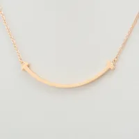 ティファニー Tスマイル ミニ ネックレス 750(PG)