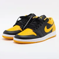 ナイキ AIR JORDAN 1 LOW レザー スニーカー 24年 29㎝ ブラック×イエロー Ａランク