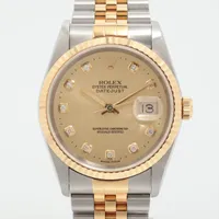 ロレックス デイトジャスト 16233G SS×YG AT シャンパン文字盤