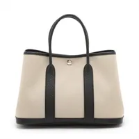 エルメス ガーデンパーティ30 TPM トワルミリタリー×ネゴンダ ブラック シルバー金具