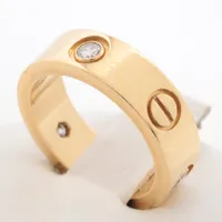 カルティエ ラブ ハーフ ダイヤ リング 750(YG) 49