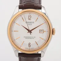 ティソ バラード T108408A SS×革 AT シルバー文字盤