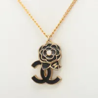 CHANEL ココマーク カメリア ネックレス ブラック ゴールド シャネル アクセサリー ネックレス ココマーク カメリアの買取実績価格
