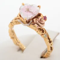 ケイウノ ディズニー 色石 リング K18×K14