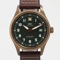 IWC パイロットウォッチ IW326802 ブロンズ×革 AT グリーン文字盤 ＡＢランク