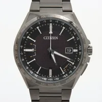 シチズン アテッサ TI ソーラー 黒文字盤