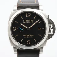 パネライ ルミノールマリーナ PAM01312 SS×社外革 AT 黒文字盤