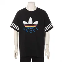 グッチ×アディダス コットン Tシャツ 22SS L ブラック