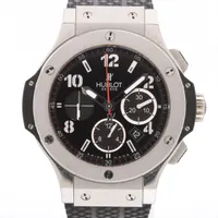 ウブロ ビッグバン 301.SX.130.RX SS×革×ラバー AT 黒文字盤