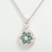 ノンブランド アレキサンドライト ダイヤ ネックレス Pt900×Pt850