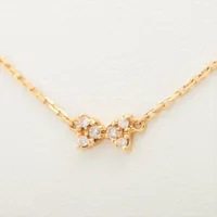 アガット ダイヤ ネックレス 750(YG)