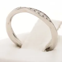 シャネル カメリア ハーフエタニティ ダイヤ リング 750(PG) 45 AB