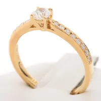 ラザール ハーフエタニティ ダイヤ リング K18(YG)