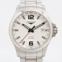 ロンジン コンクエスト V.H.P. SS QZ シルバー文字盤