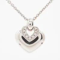 ブルガリ ドッピオクオーレ ダイヤ ネックレス 750(WG)