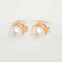 ミキモト パール ピアス K18(YG) 約5.5mm ＡＢランク