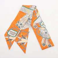 エルメス ツイリー HERMES SCARF ODYSSEY シルク スカーフ オレンジ ＳＡランク