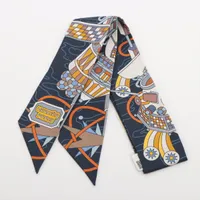 エルメス ツイリー HERMES SCARF ODYSSEY シルク スカーフ ネイビー ＳＡランク