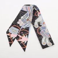 エルメス ツイリー HERMES SCARF ODYSSEY シルク スカーフ ブラック ＳＡランク