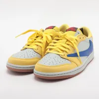 ナイキ×トラヴィススコット AIR JORDAN 1 LOW OG SP ヌバック×レザー スニーカー 24SS 25.5cm マルチカラー Ａランク