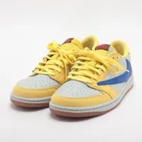 ナイキ×トラヴィススコット AIR JORDAN 1 LOW OG SP ヌバック×レザー スニーカー 24SS 28cm マルチカラー Ａランク