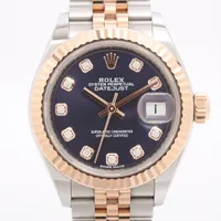 ロレックス デイトジャスト 279171G SS×PG AT パープル文字盤