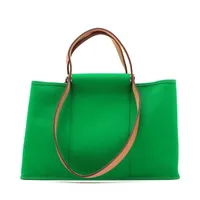 エルメス カバックエラン 39 PM トワルオフィシエ グリーン シルバー金具