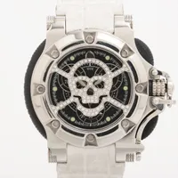 アクアノウティック キングクーダ SS×革 QZ 黒文字盤