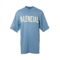 バレンシアガ コットン Tシャツ 24SS ブルー ＡＢランク