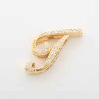 ゆきざき ノンブル ダイヤ ネックレストップ K18(YG)
