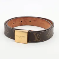 ルイ・ヴィトン サンチュール キャレ M9270U PVC×レザー ベルト LB0093