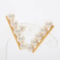 タサキ バランスプラス パール ピアス 750(YG)×SV 約5.5～6.0mm