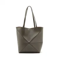 ロエベ パズルフォールド レザー トートバッグ カーキ